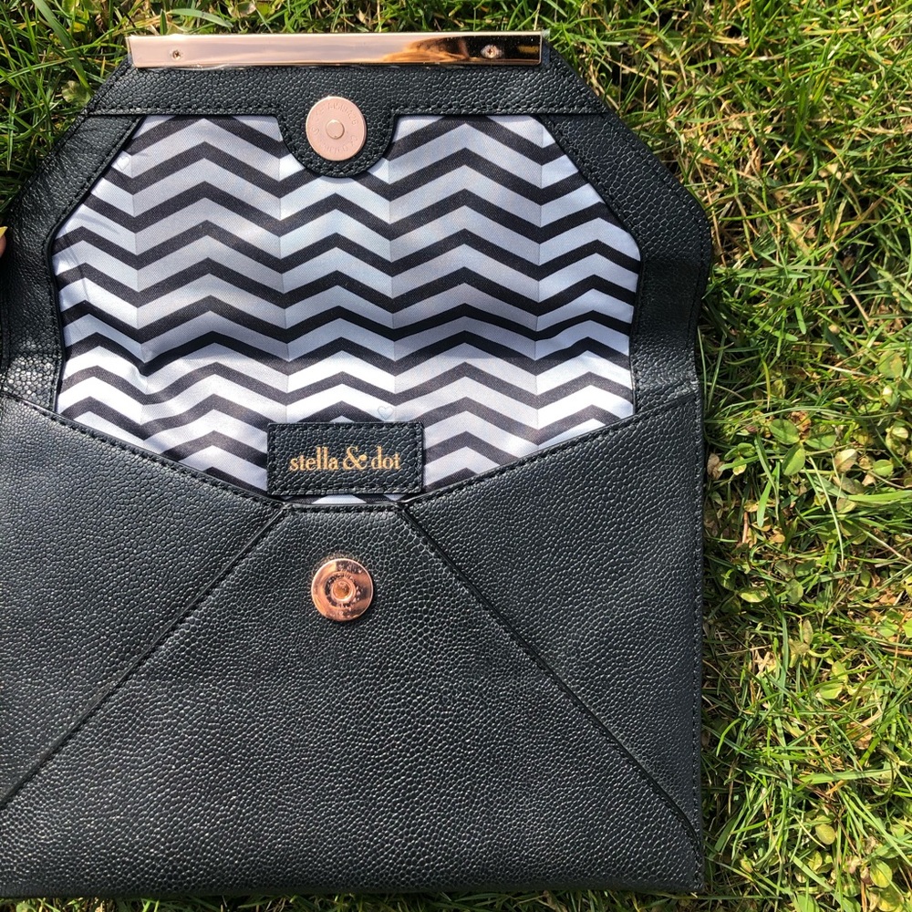 Stella & Dot Black Clutch -ONLY USED ONCE